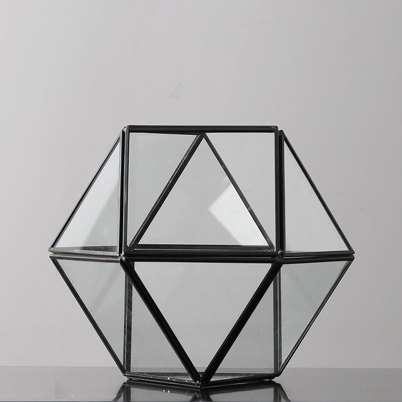 Home Geometric Glass Cover Decoration