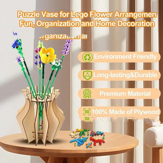 Wooden Puzzle Vase Home