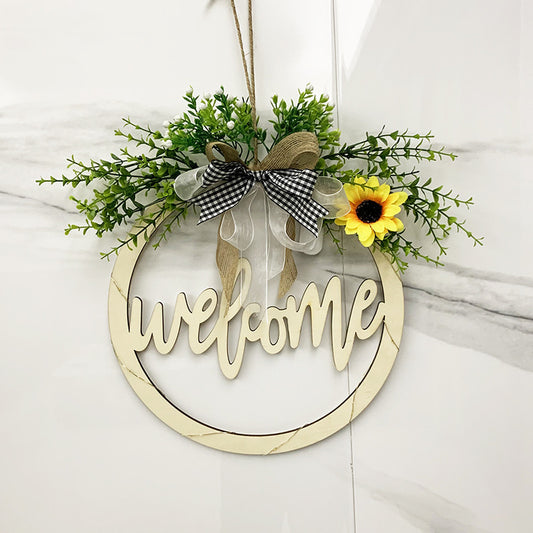 Welcome Wooden Sign Easter Decoration Home Decoration Door